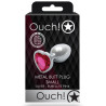 Ouch! Bijou anal Heart Gem S 6 x 2.6cm Argenté-Rose